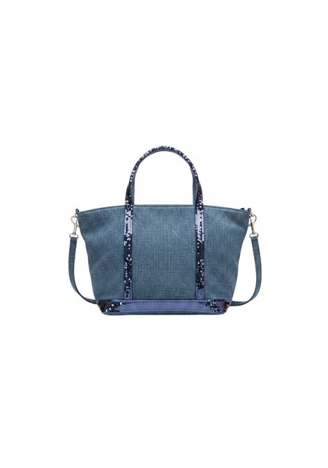 VANESSA BRUNO Small Le Cabas Indigo Tote Bag with Sequins and Strap Vanessa Bruno |  | 0PVE31-V40410890